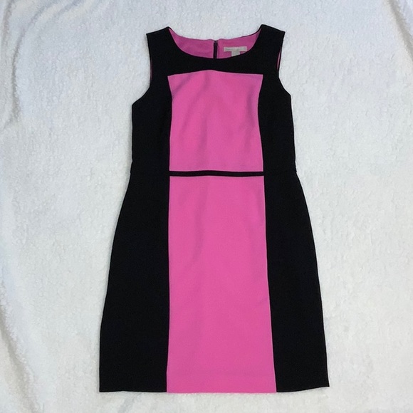 Banana Republic Strapless Pink & Black Dress with Lining & Back Zipper (Size 8) - Picture 2 of 8